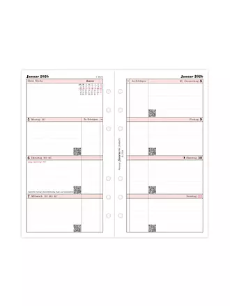 FILOFAX | Recambio de calendario semanal en alemán Personal 2026 | 